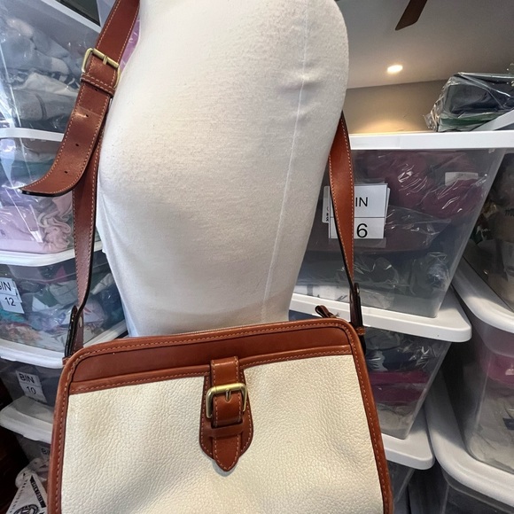 Liz Claiborne Handbags - Liz Claiborne Brown and Cream Crossbody Bag